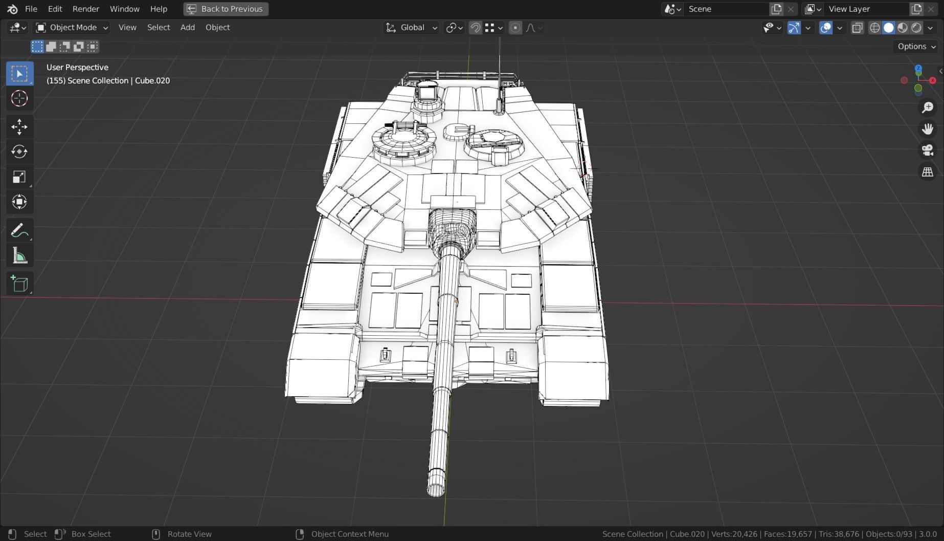T90 TANK BASE MESH Low-poly 3D model_8