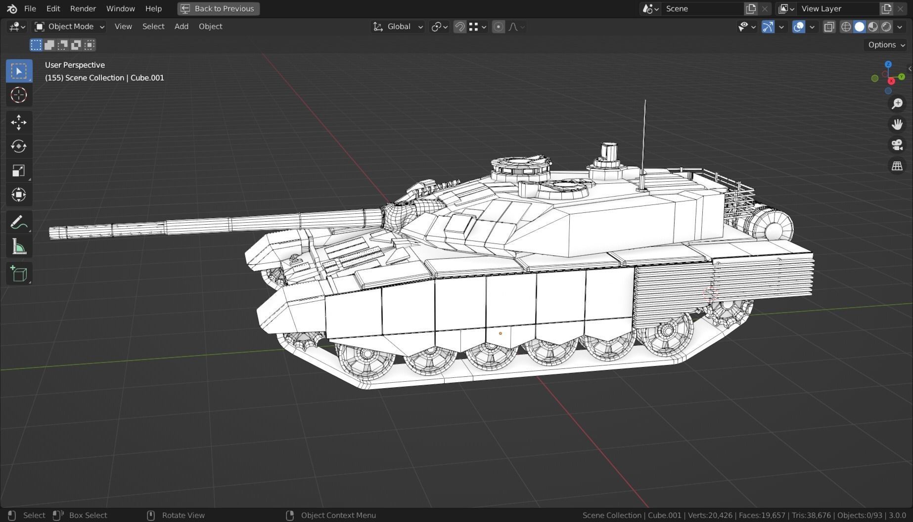 T90 TANK BASE MESH Low-poly 3D model_10