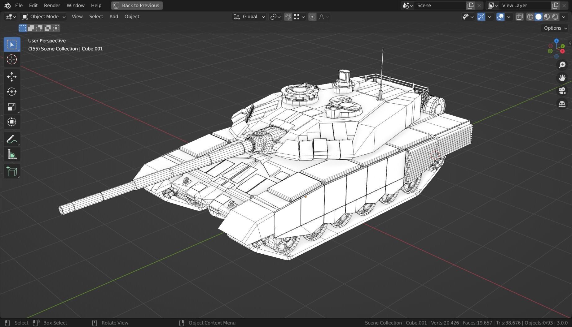 T90 TANK BASE MESH Low-poly 3D model_9