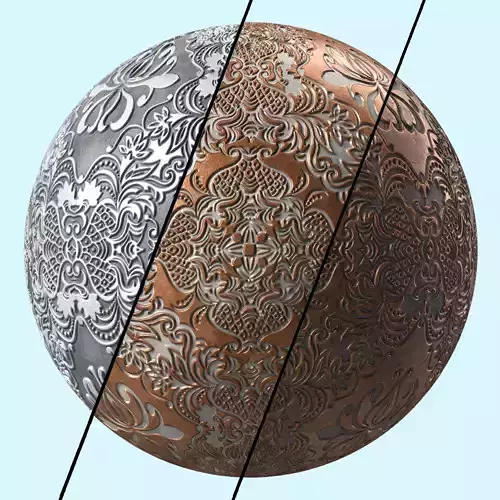 Plaster Materials 7- Ornament Plaster Pbr 4k seamless Sbsar