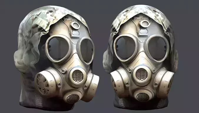 Helmet 3d model military combat Low-poly 