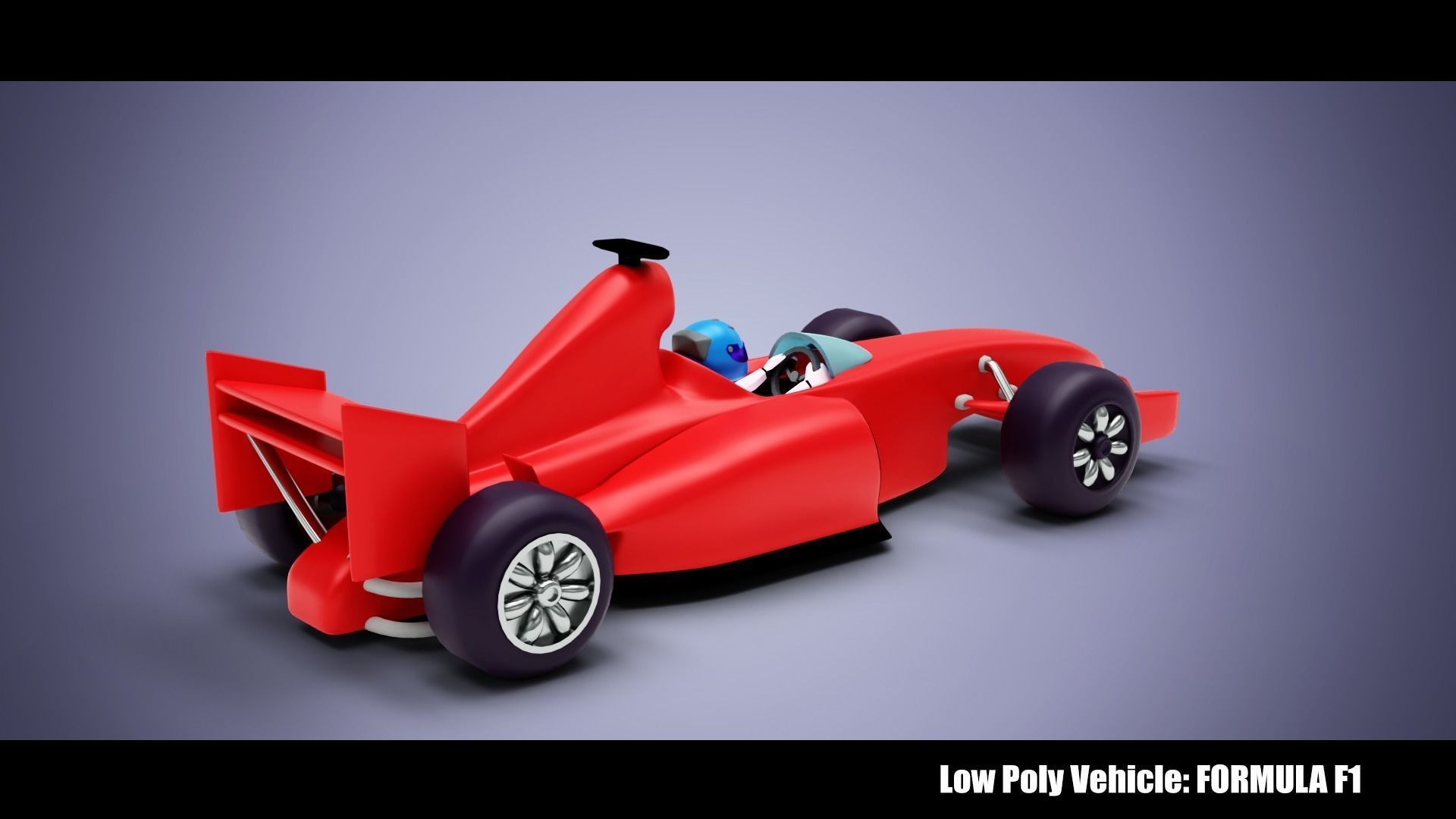 Low Poly Vehicle -  Formula F1 Low-poly 3D model_1