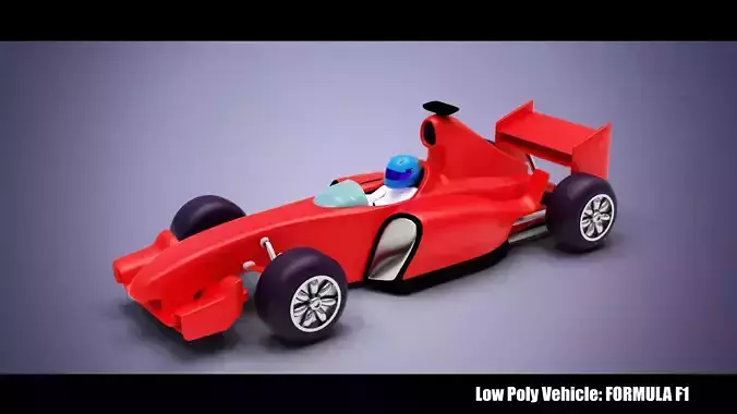 Low Poly Vehicle -  Formula F1 Low-poly 3D model