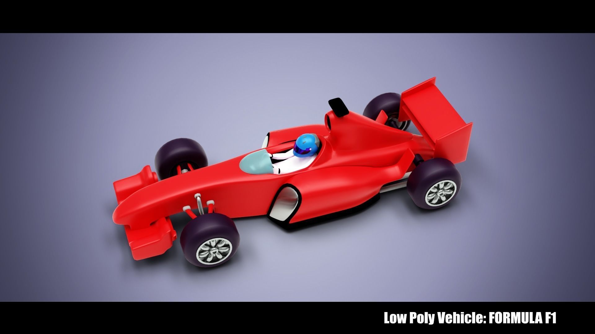 Low Poly Vehicle -  Formula F1 Low-poly 3D model_3