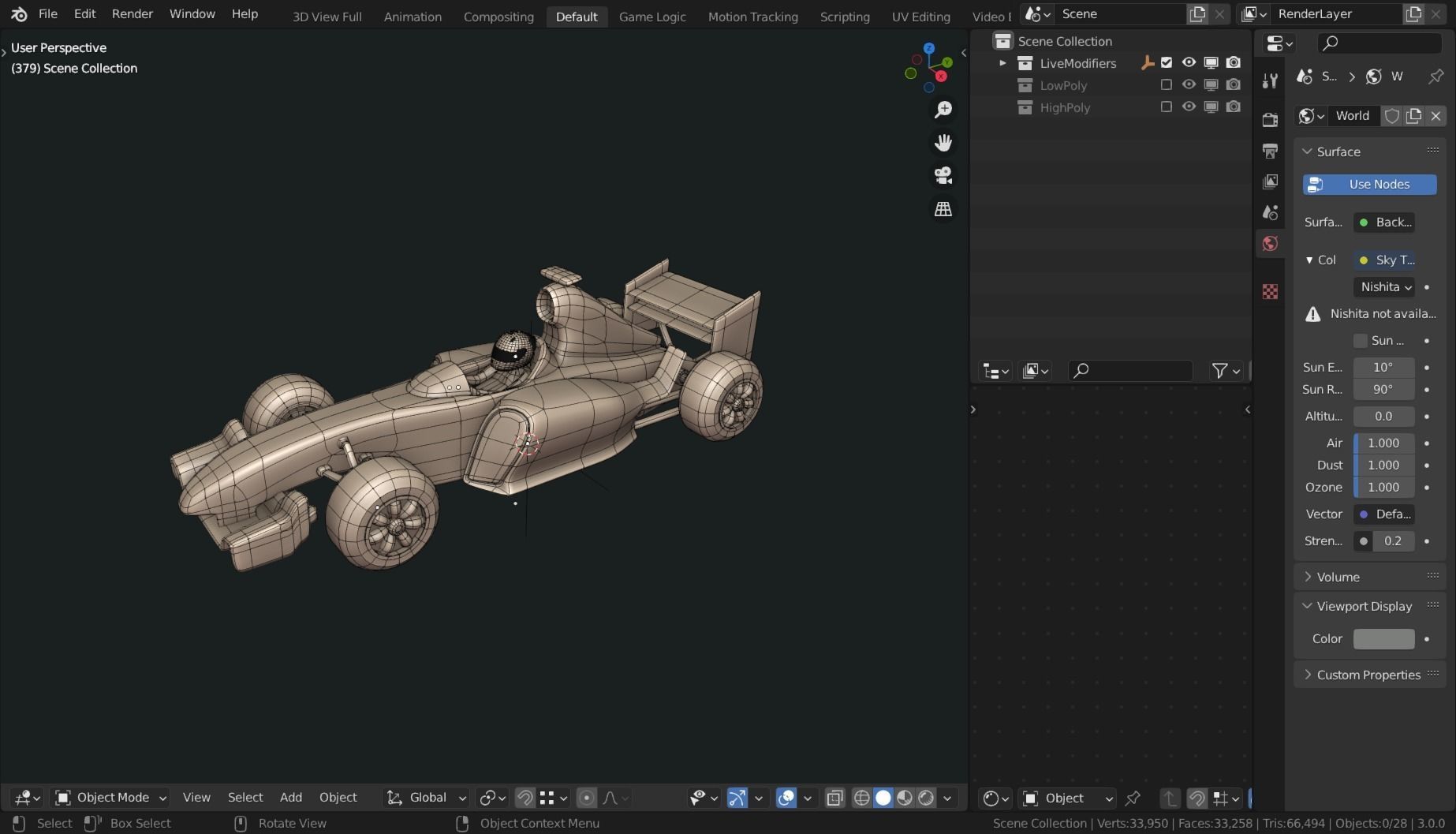 Low Poly Vehicle -  Formula F1 Low-poly 3D model_8