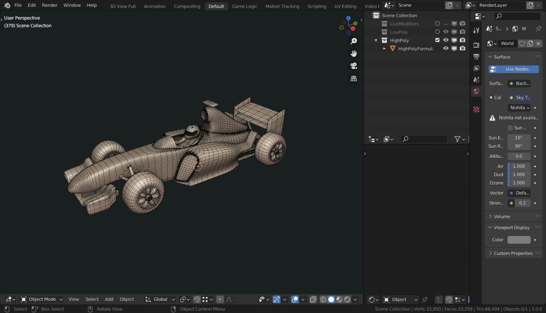 Low Poly Vehicle -  Formula F1 Low-poly 3D model_7