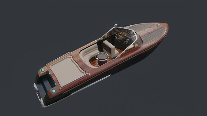Speedboat  Low-poly 3D model