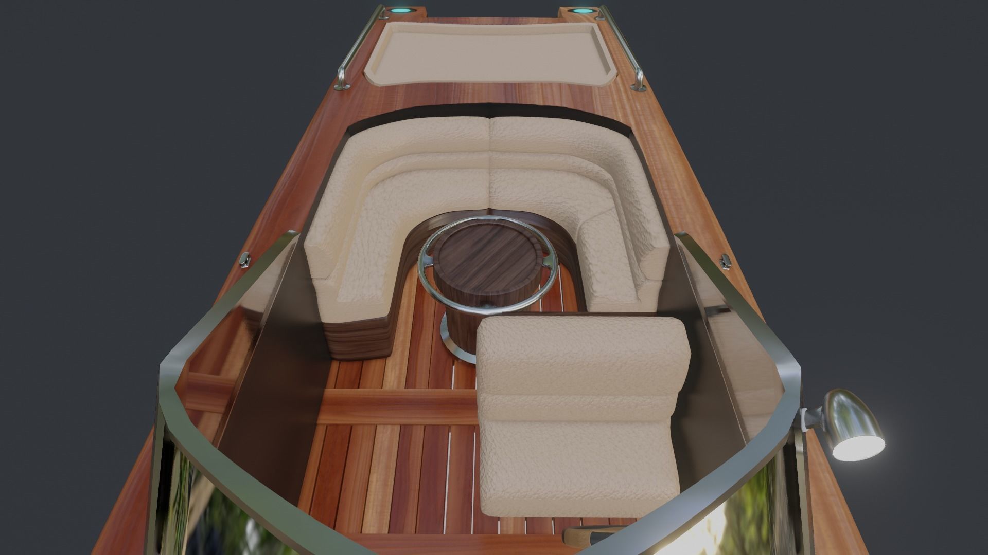 Speedboat  Low-poly 3D model_10