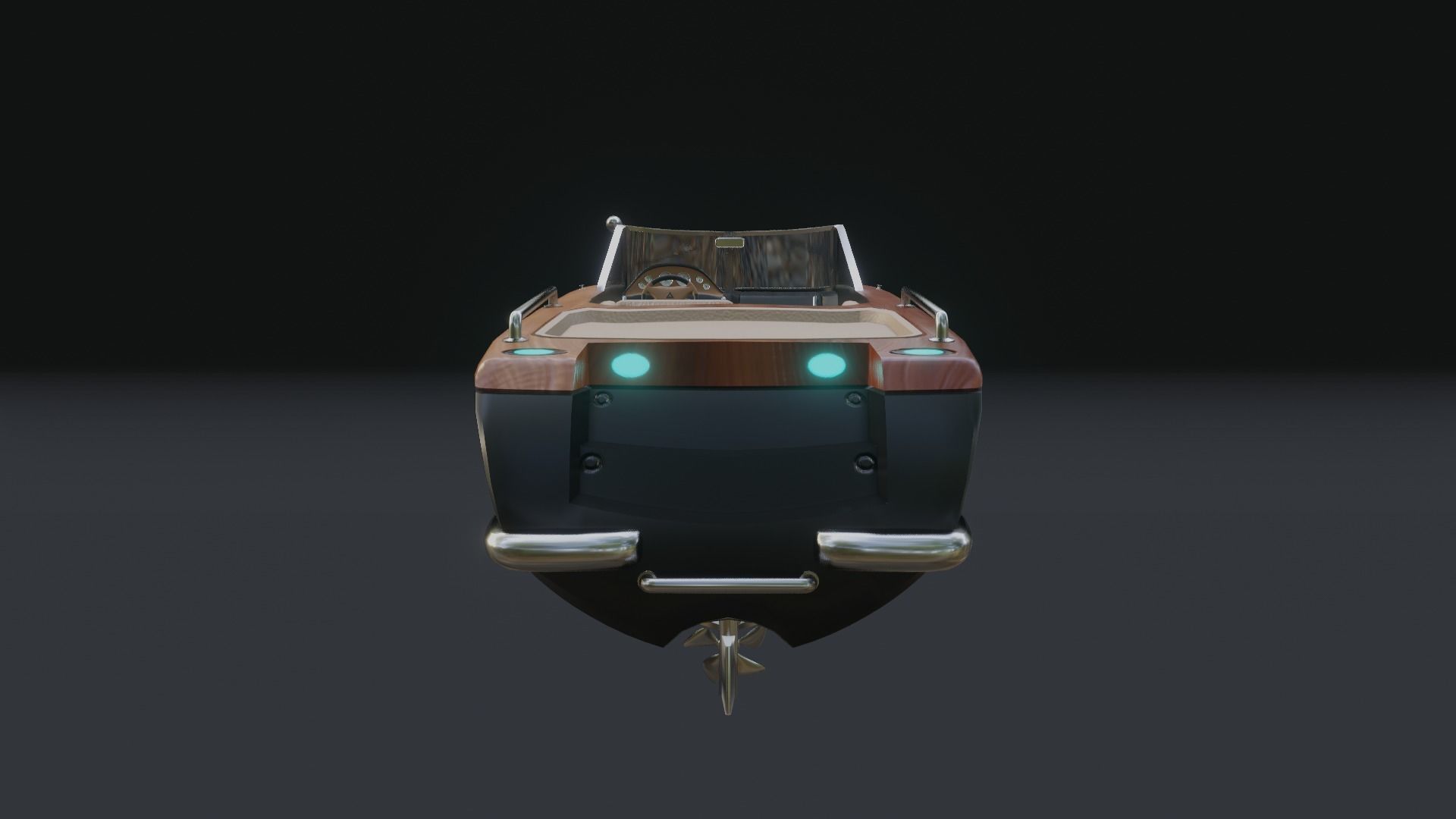 Speedboat  Low-poly 3D model_11