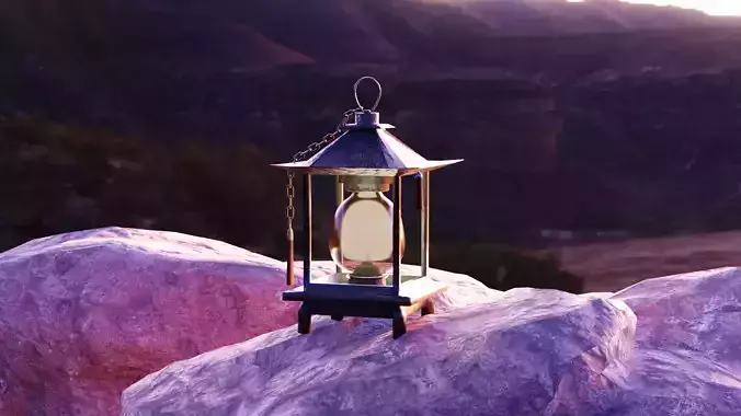 Old stylized asian lantern