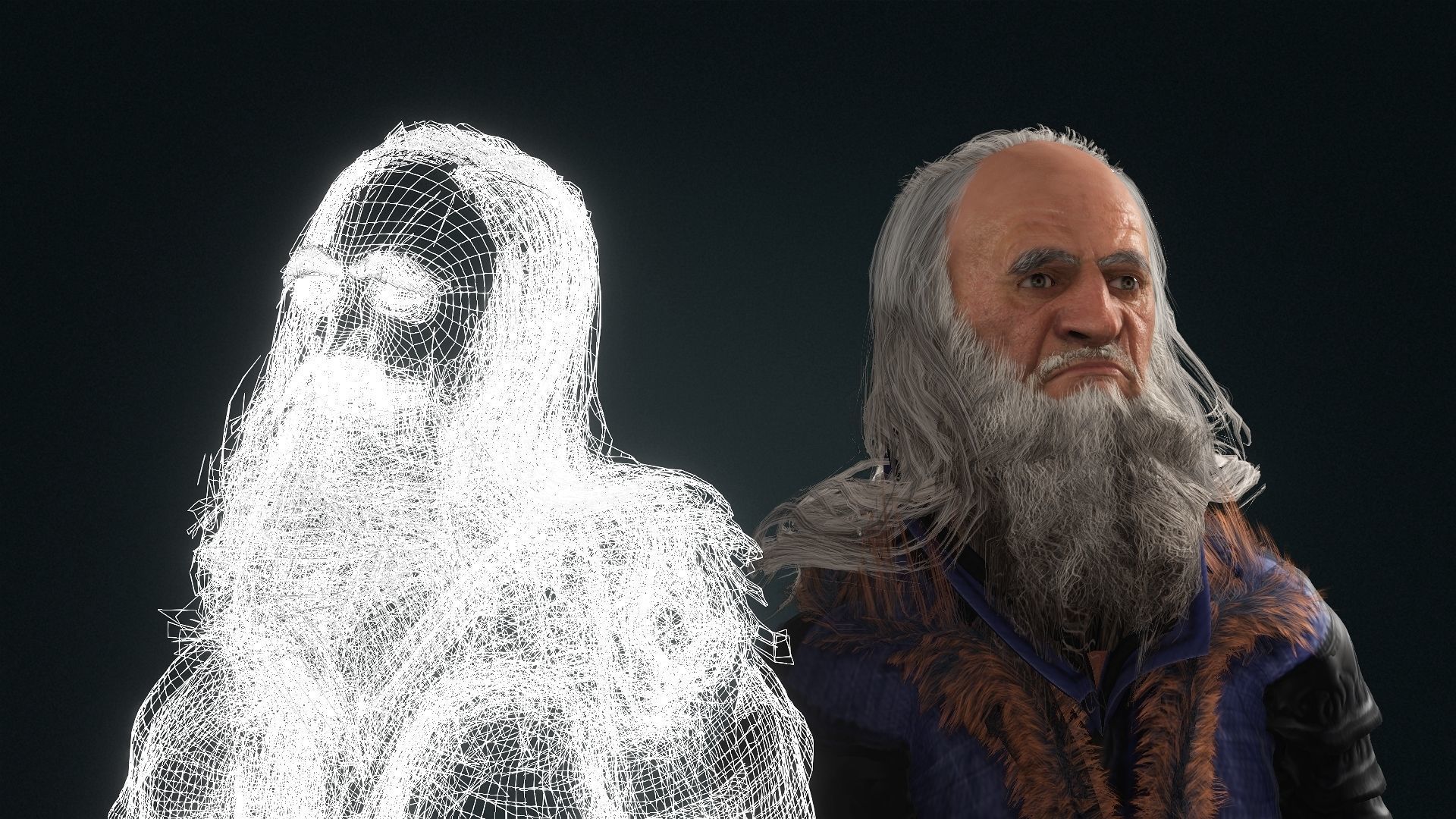  da Vinci  High quality character full Rigged and Animated  3D model_5