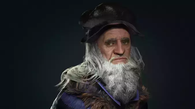  da Vinci  High quality character full Rigged and Animated  3D model