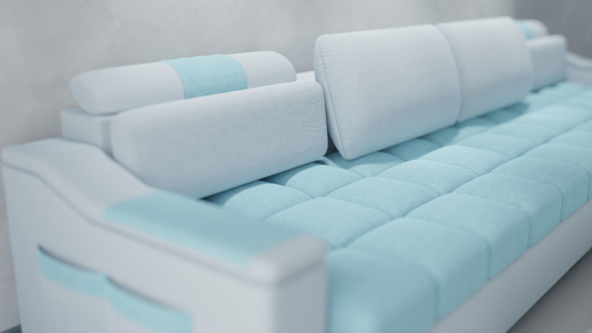 Sofa Set 08 Low-poly 3D model_20