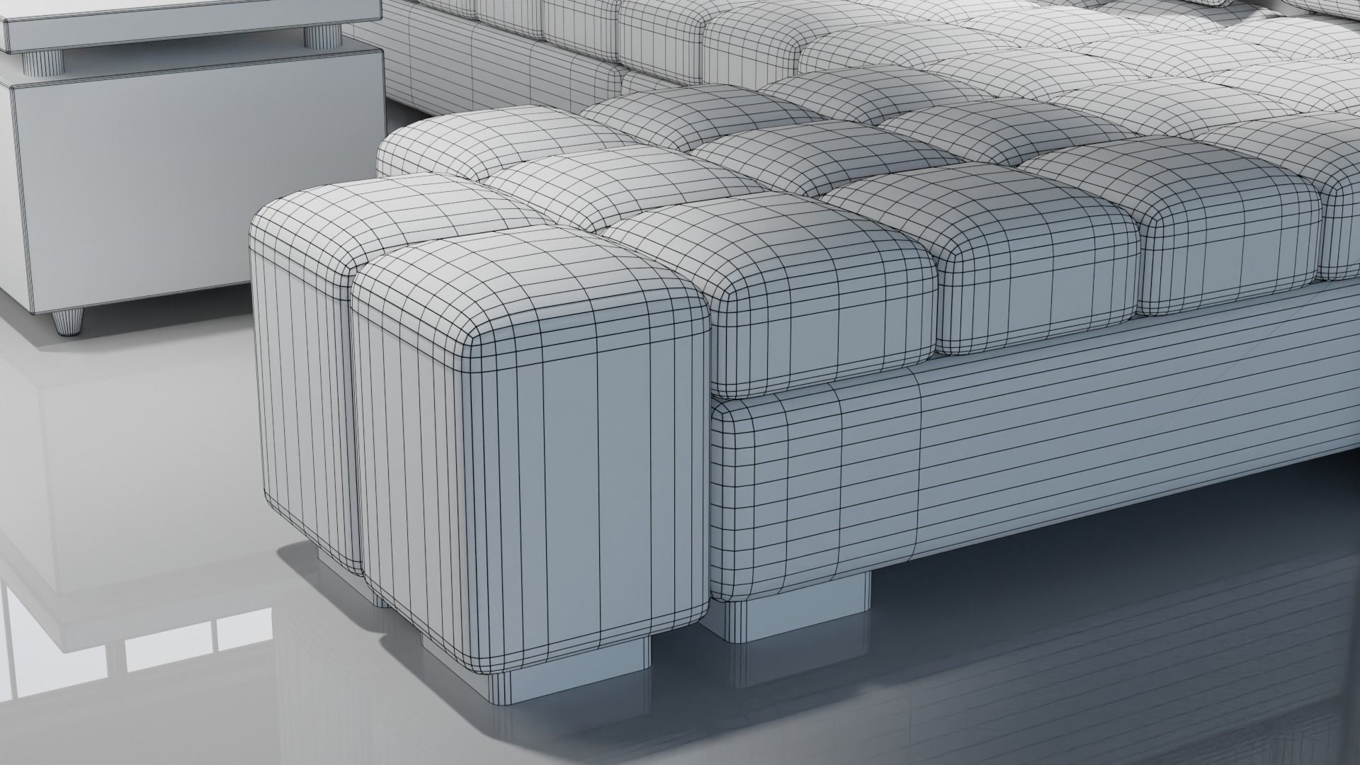 Sofa Set 08 Low-poly 3D model_9