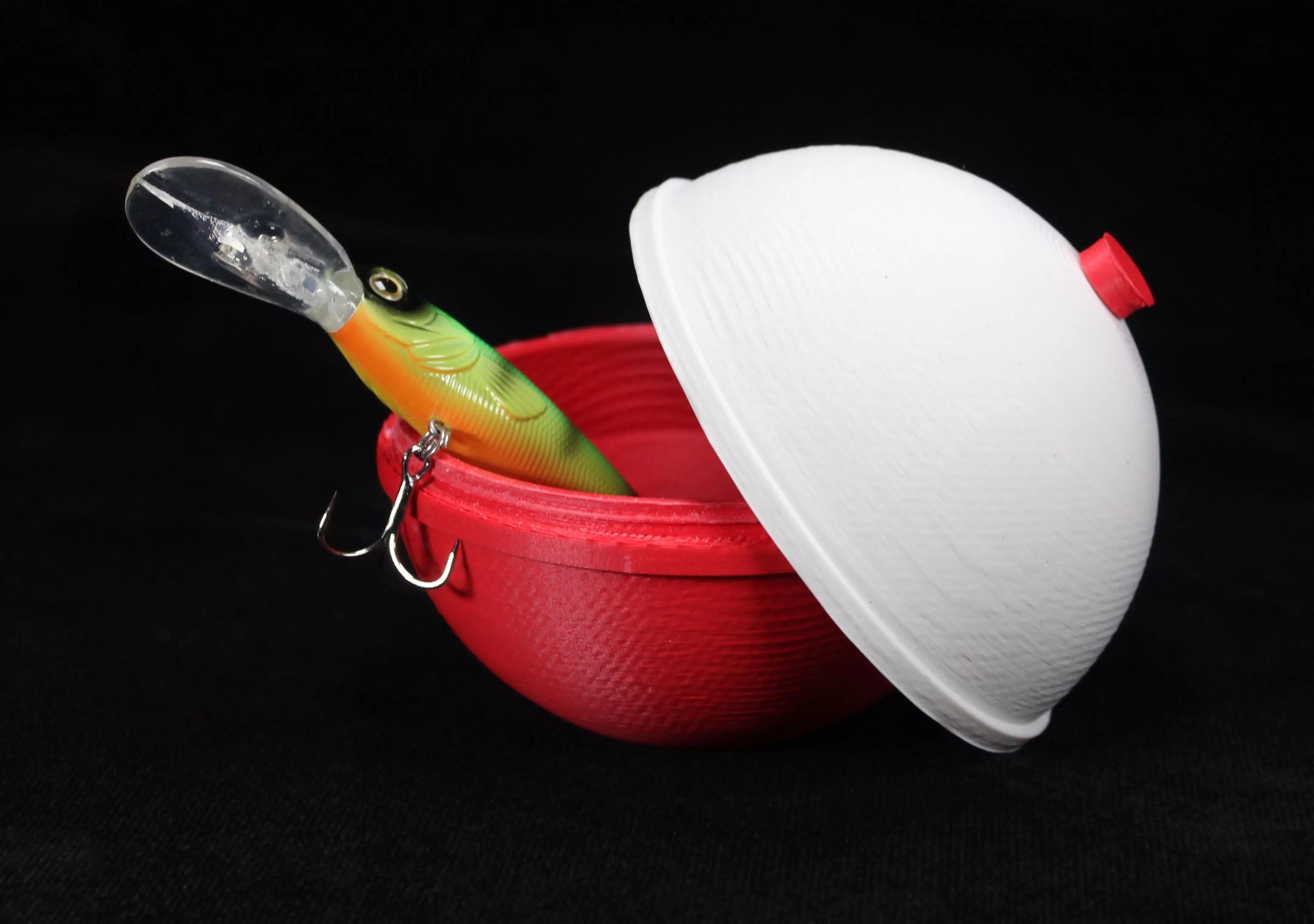 Fishing Bobber Ball Float Tackle Storage Box Container 3D print model_0