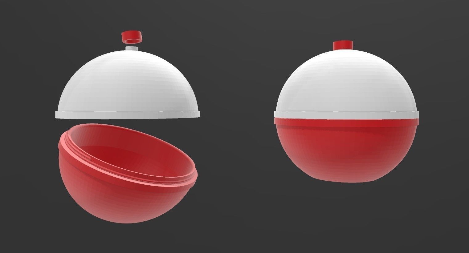 Fishing Bobber Ball Float Tackle Storage Box Container 3D print model_2