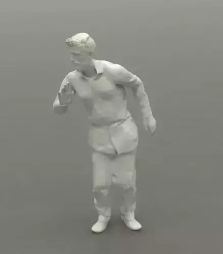 Old man standing and talking