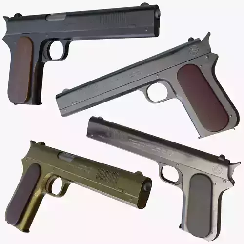 Colt M1900 Low-poly 3D model