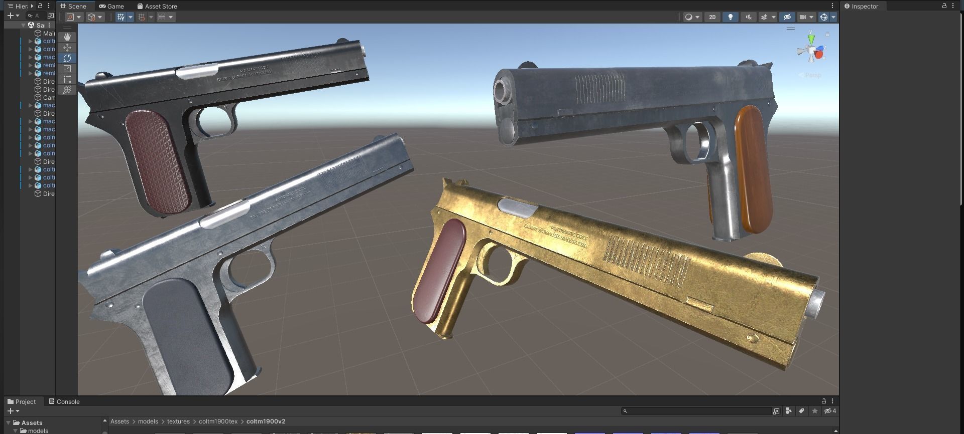 Colt M1900 Low-poly 3D model_18