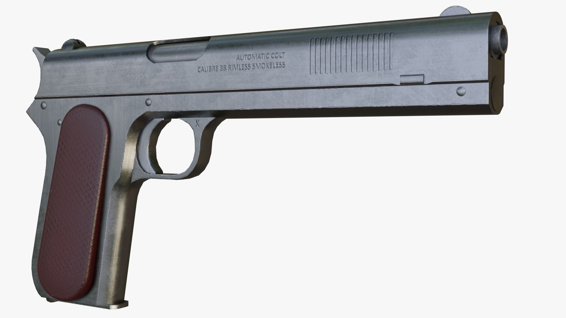 Colt M1900 Low-poly 3D model_6