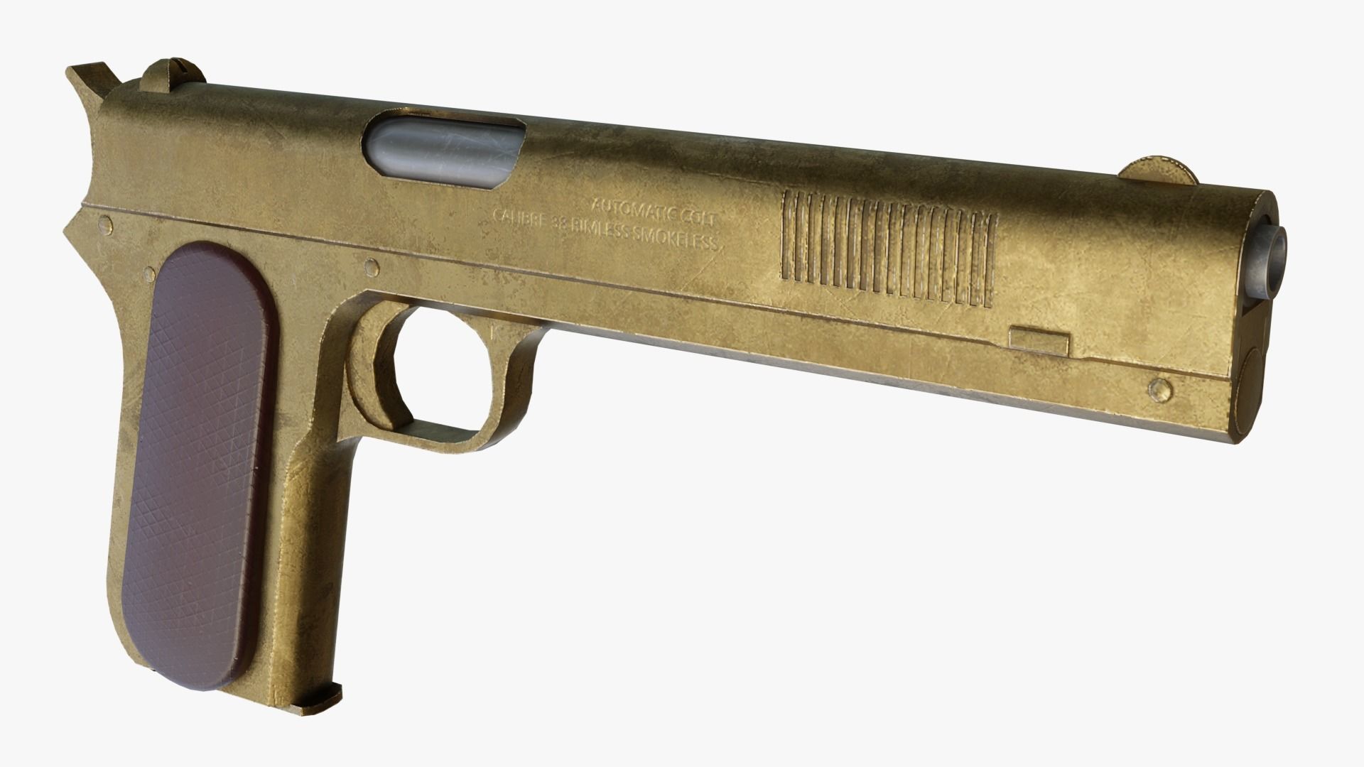 Colt M1900 Low-poly 3D model_8