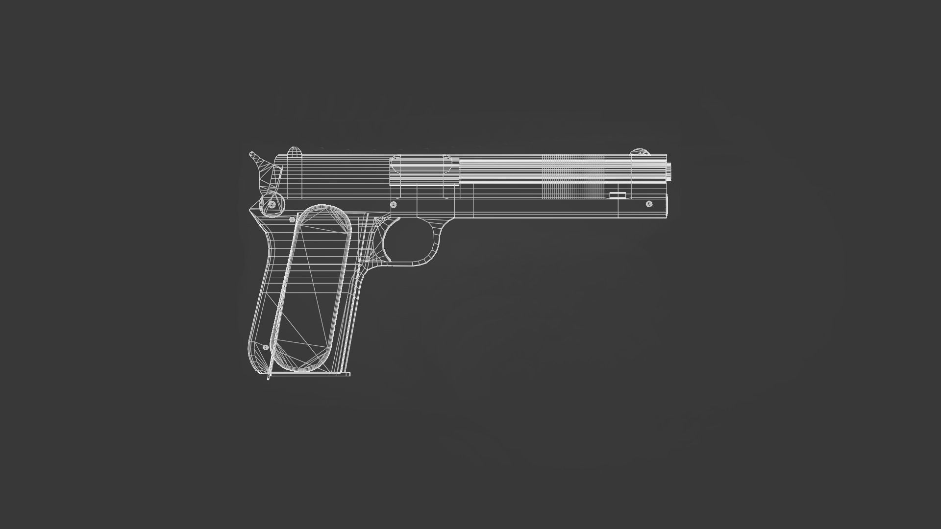 Colt M1900 Low-poly 3D model_10