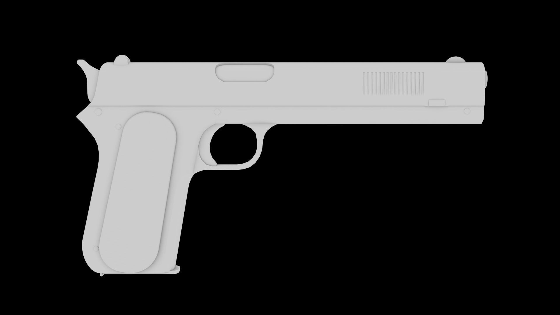 Colt M1900 Low-poly 3D model_13