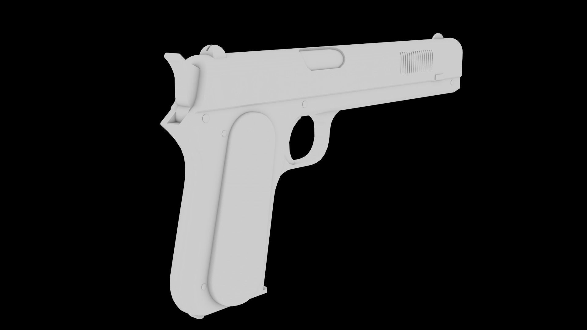 Colt M1900 Low-poly 3D model_14