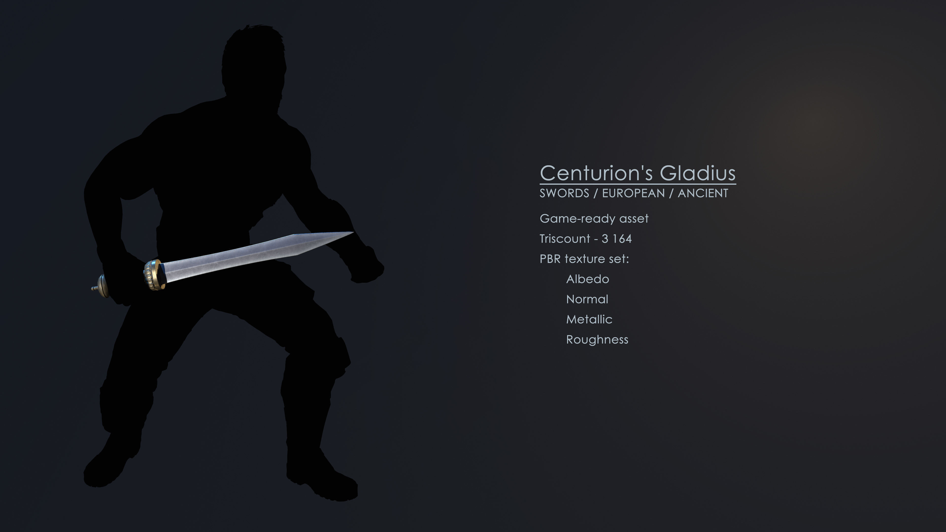 Centurion Gladius Low-poly 3D model_5