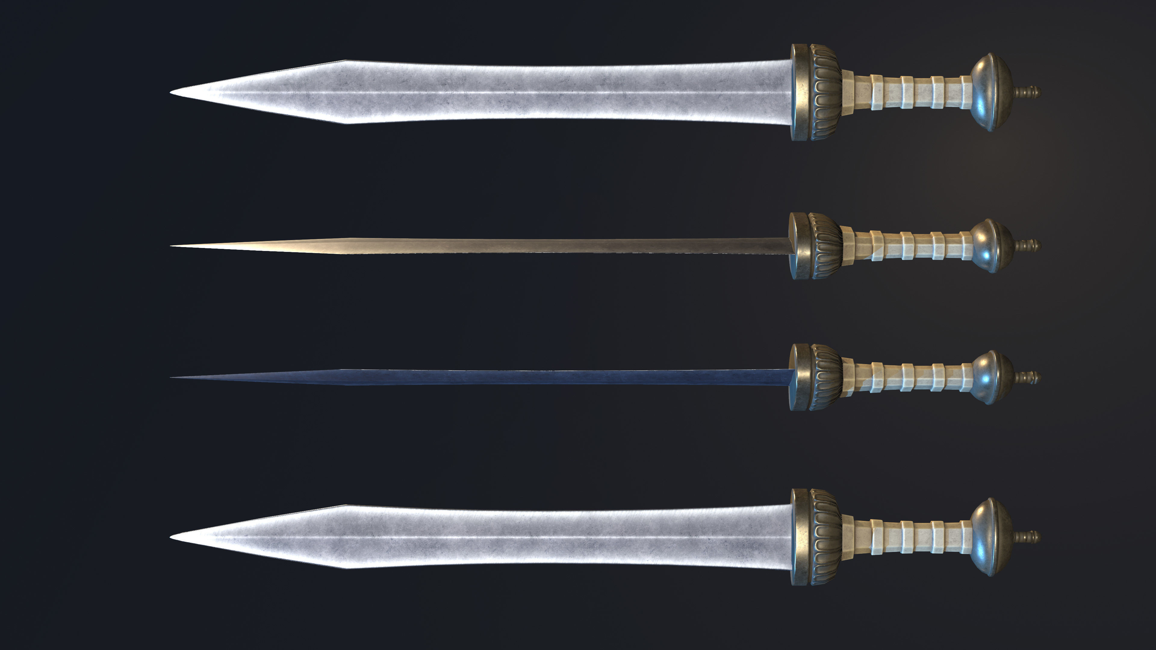 Centurion Gladius Low-poly 3D model_9