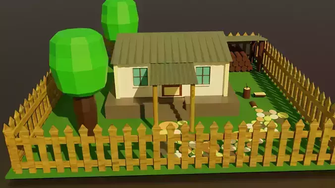 house with fence