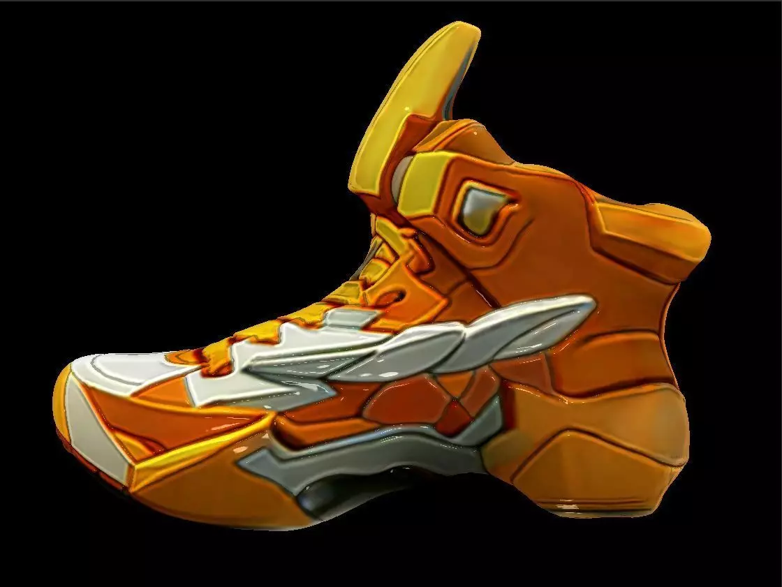Anime sneakers Low-poly 3D model