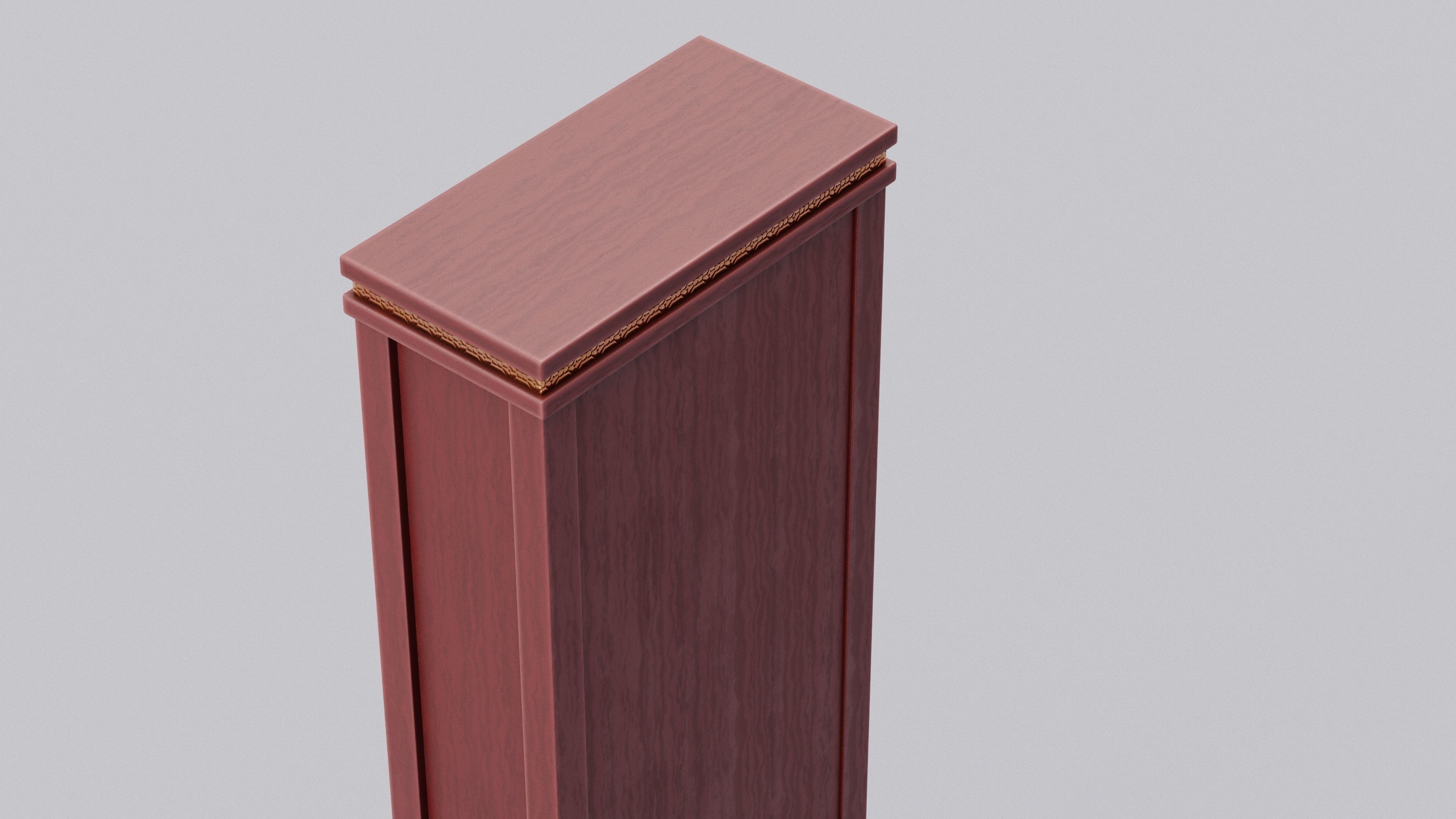 Chinese Trade Furniture Kit - 04 BookCase D Low-poly 3D model_8