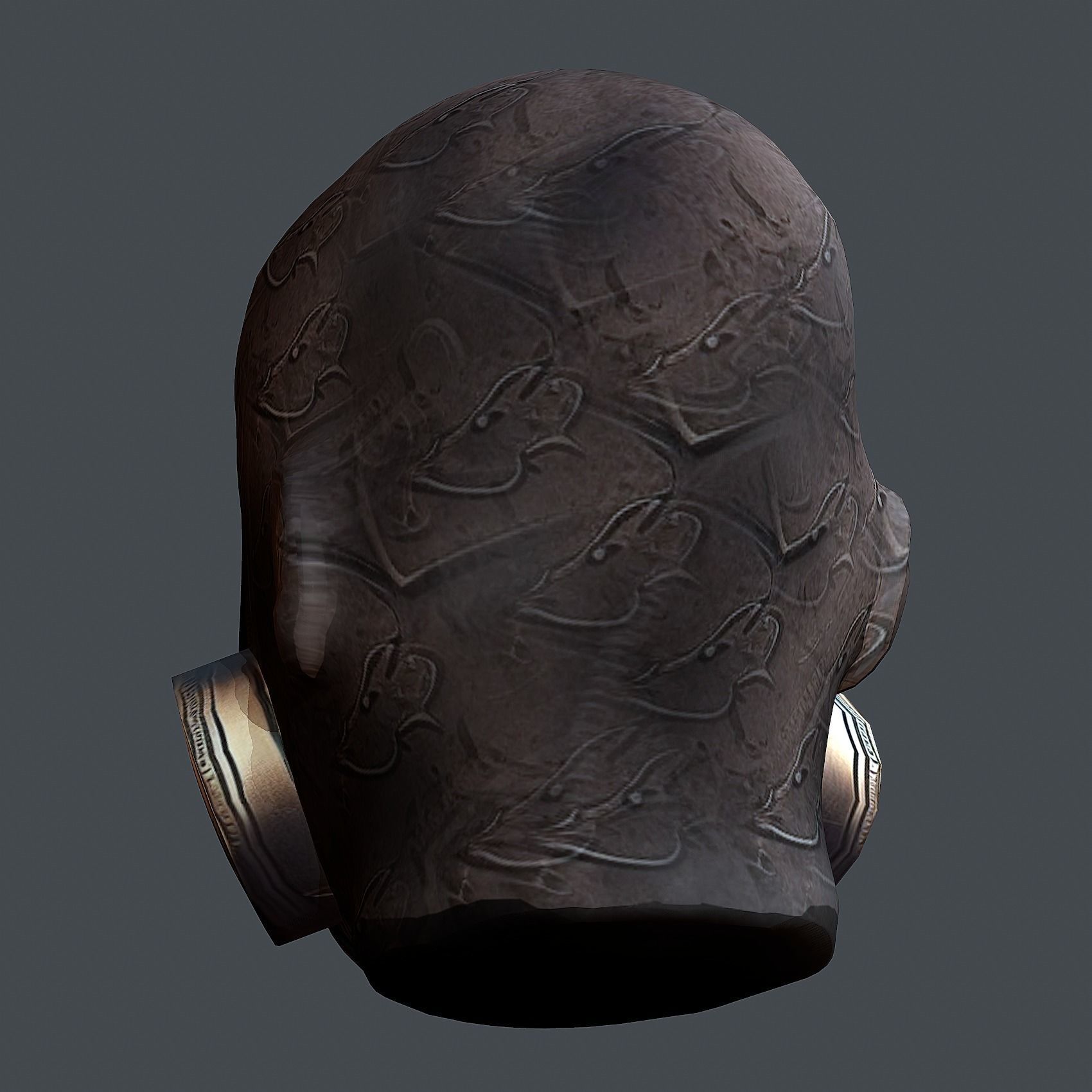 Gas mask helmet 3d model military combat Low-poly Low-poly 3D model_5
