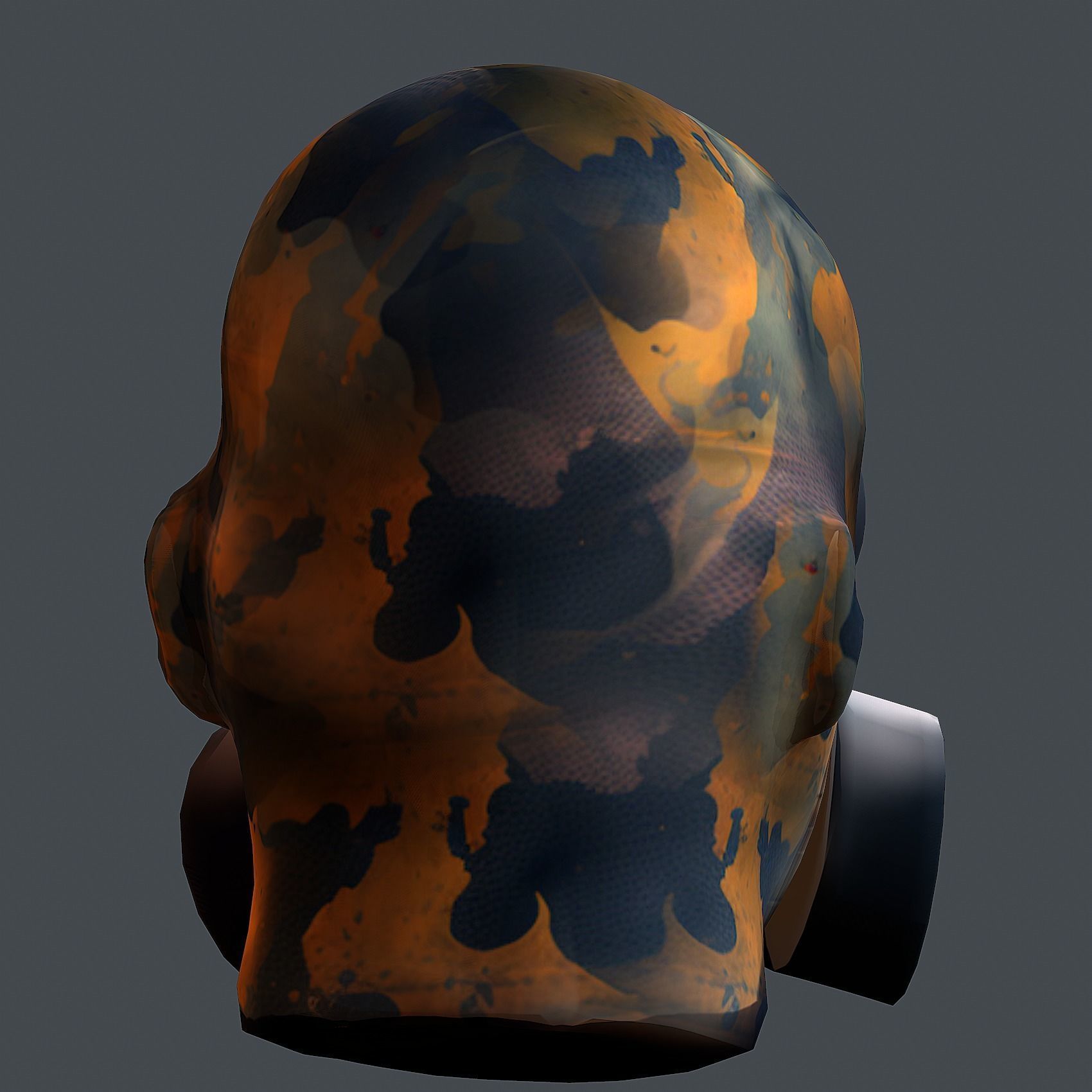 Gas mask helmet 3d model military combat Low-poly Low-poly 3D model_5