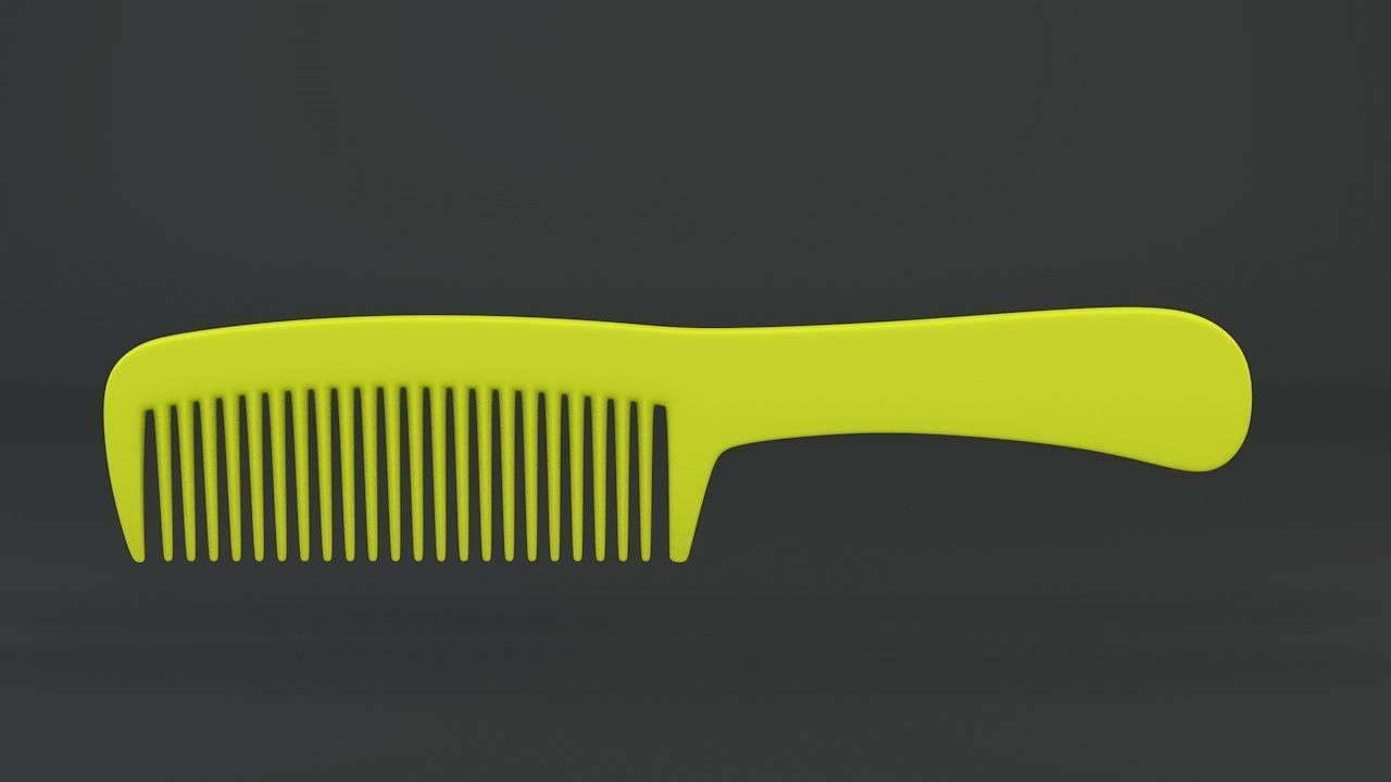 comb hair 3D print model_6