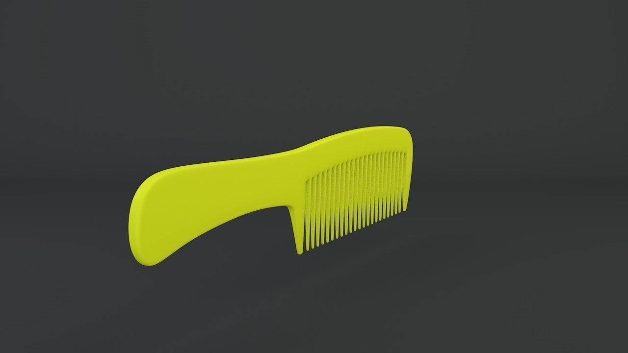 comb hair 3D print model_2
