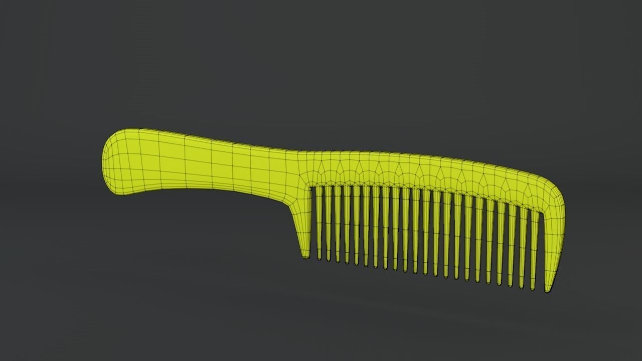 comb hair 3D print model_13