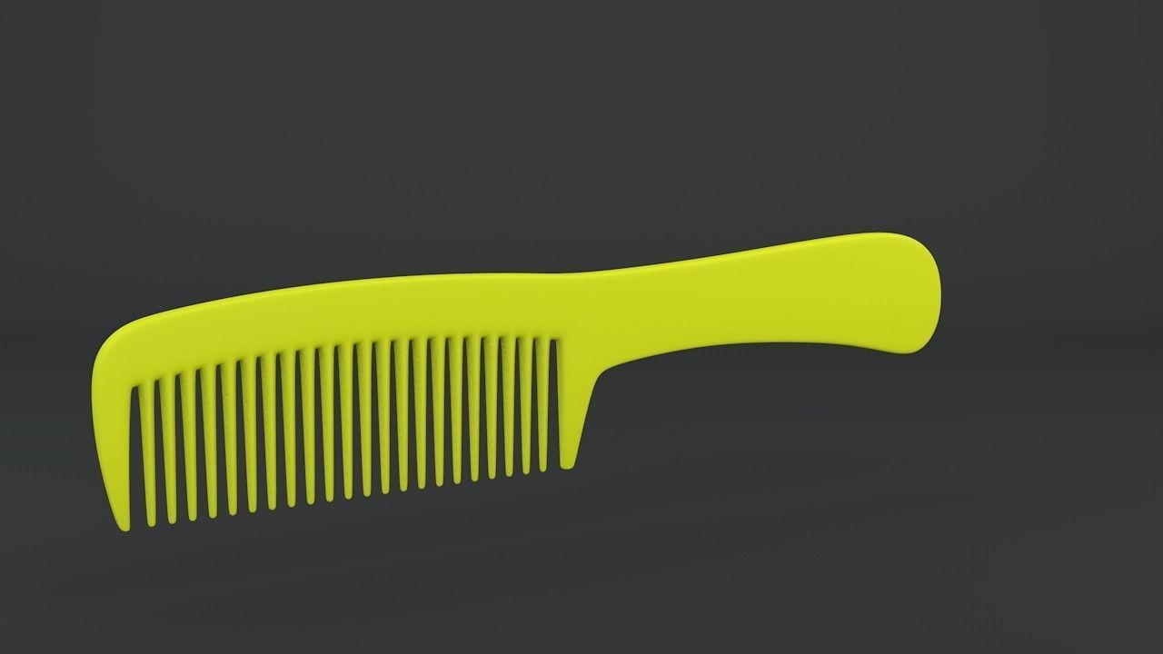 comb hair 3D print model_7