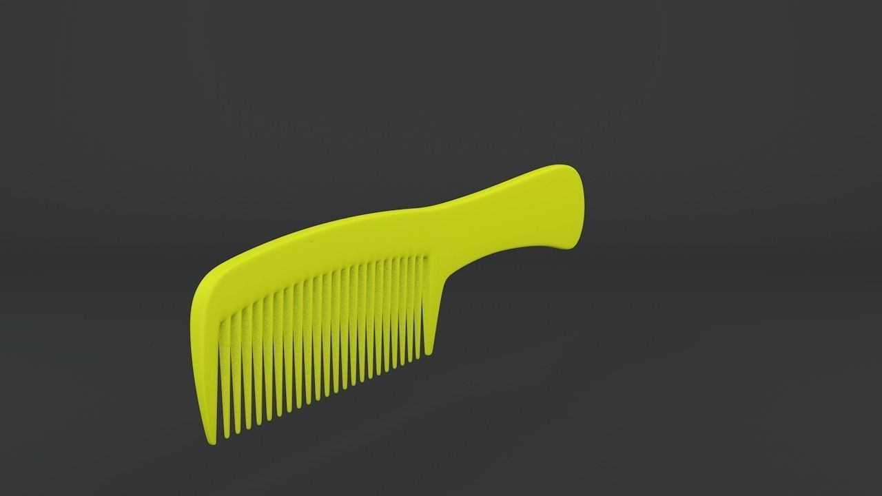 comb hair 3D print model_8