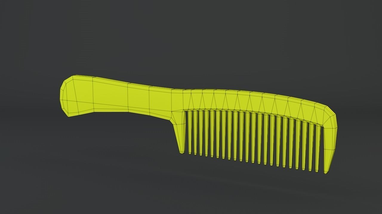 comb hair 3D print model_12