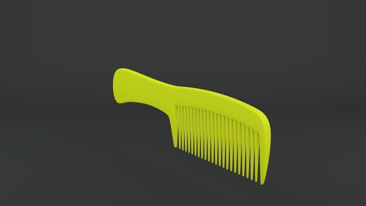 comb hair 3D print model_10