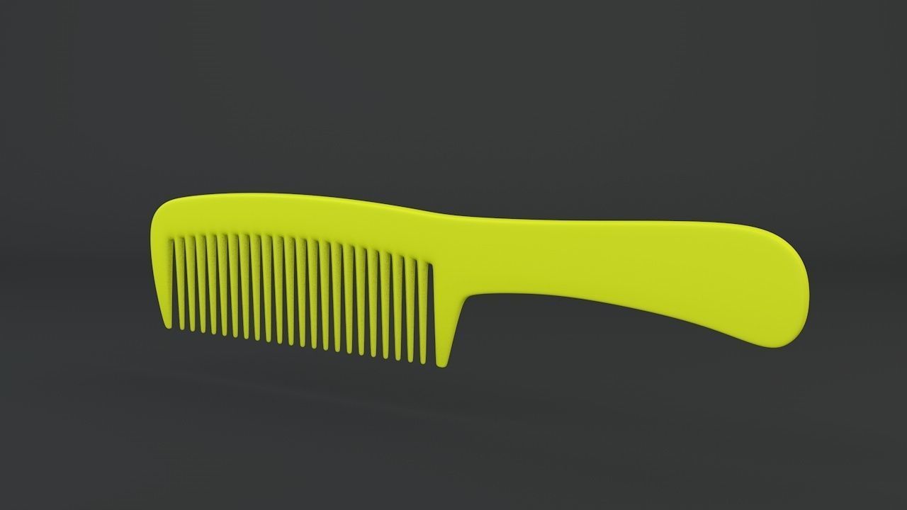 comb hair 3D print model_5