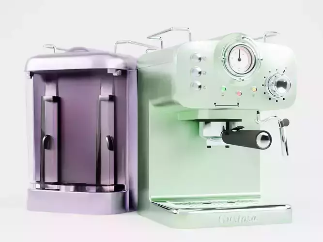 Retro Coffee Machine - Gustosa 3D model