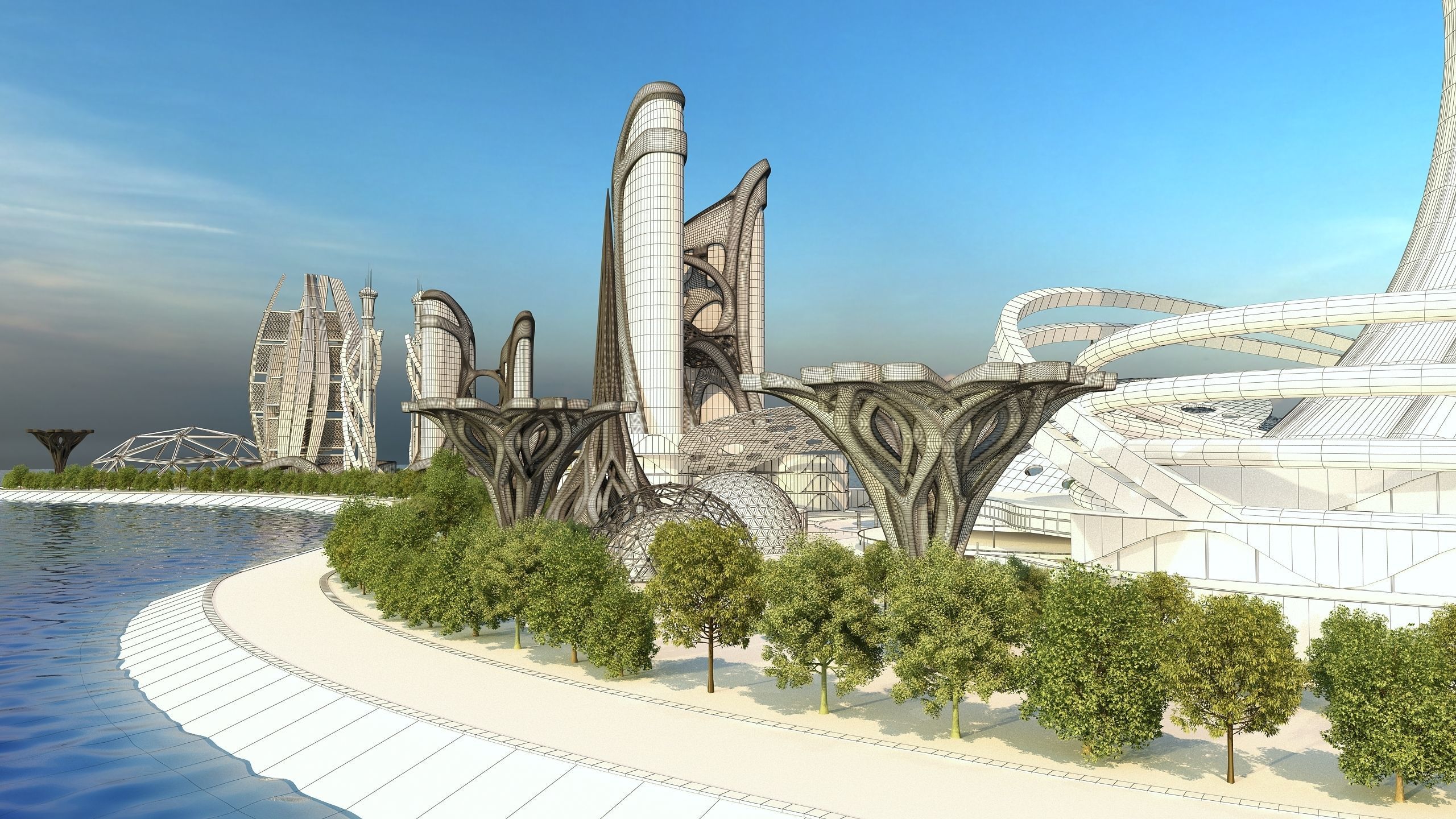 0078 - Future City Island 02 - 2D Drawing - 3D Files 3D model_34