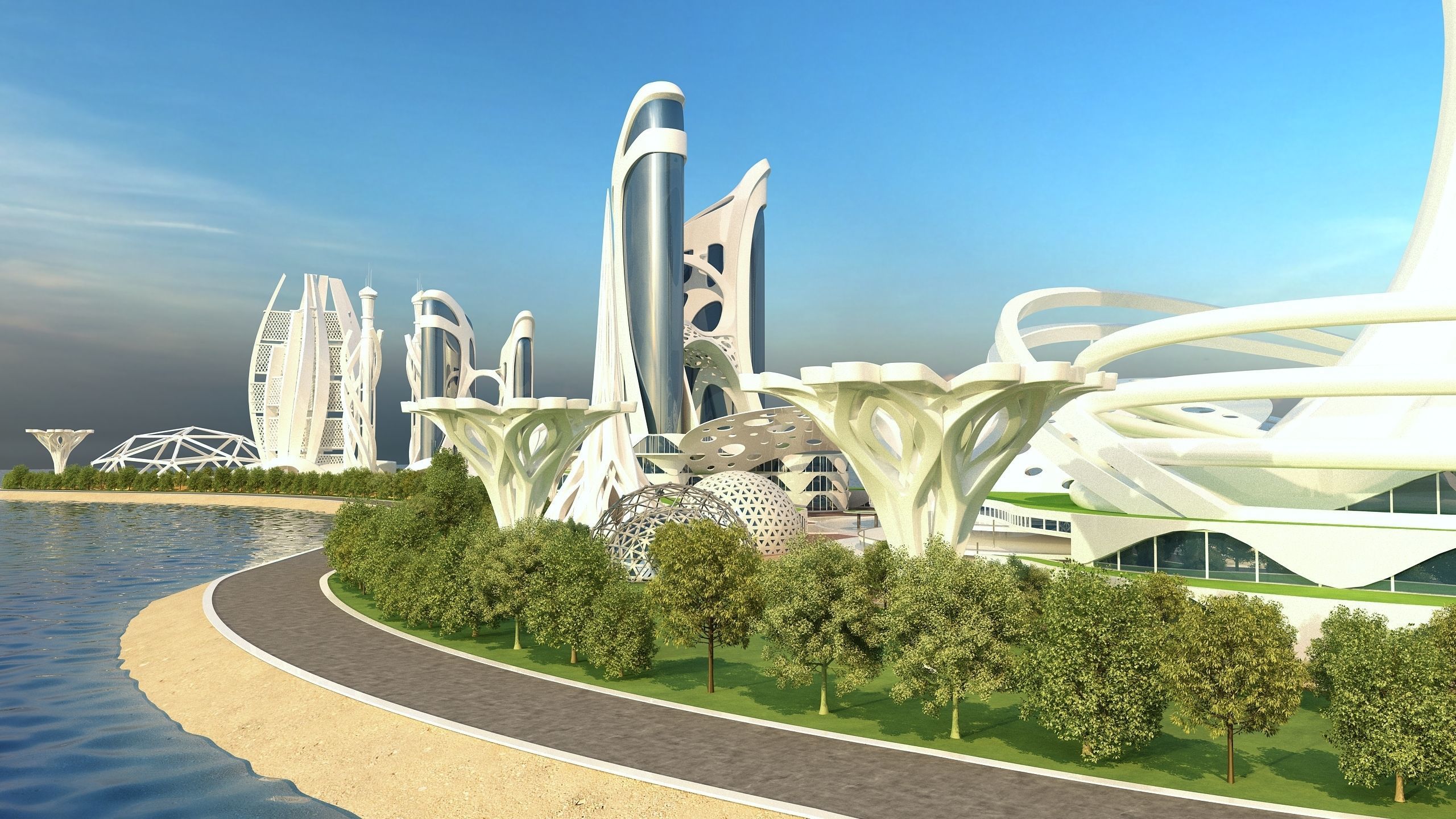 0078 - Future City Island 02 - 2D Drawing - 3D Files 3D model_10