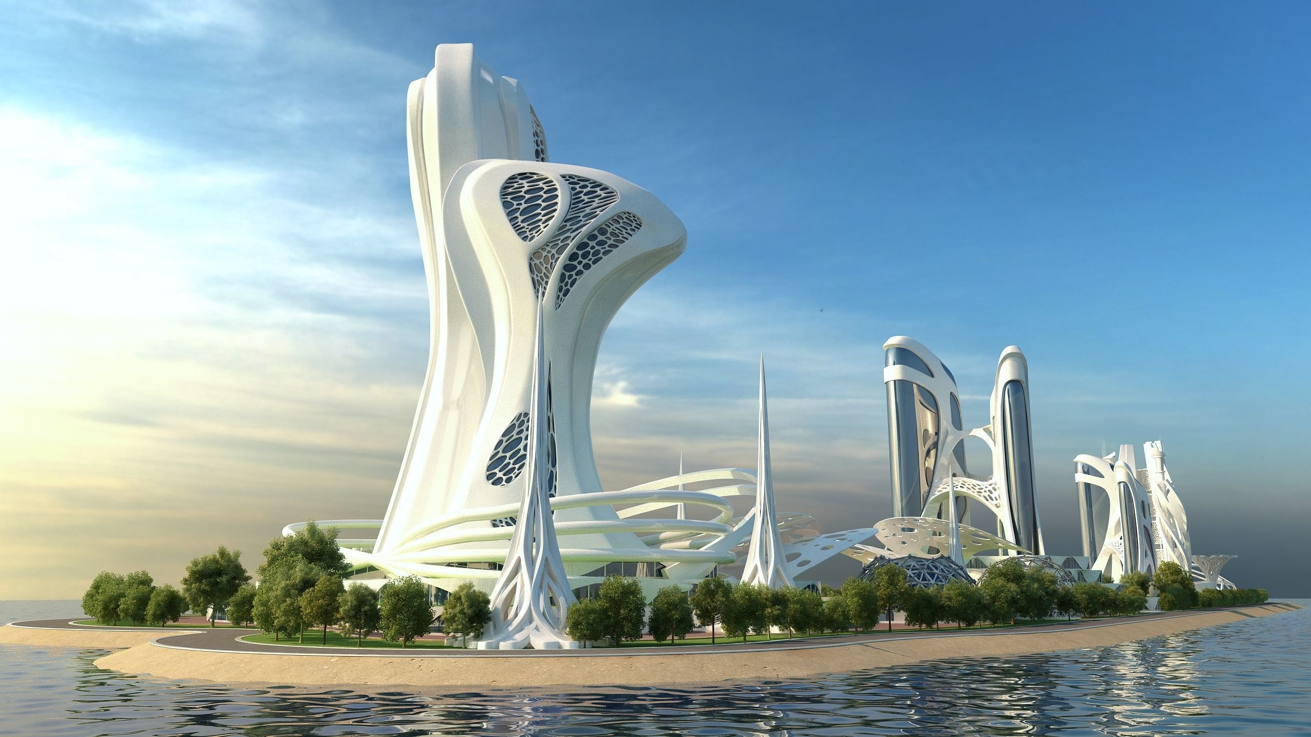 0078 - Future City Island 02 - 2D Drawing - 3D Files 3D model_4