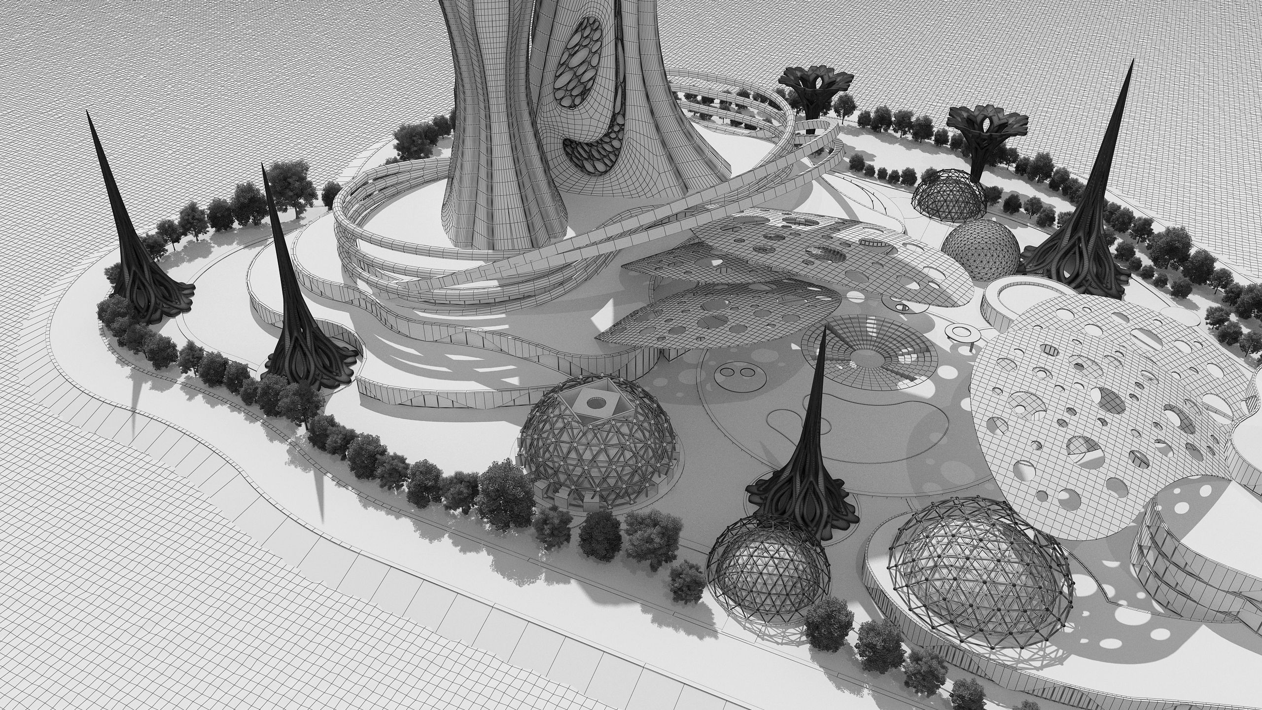 0078 - Future City Island 02 - 2D Drawing - 3D Files 3D model_31