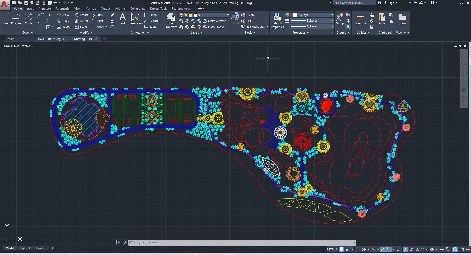 0078 - Future City Island 02 - 2D Drawing - 3D Files 3D model_44