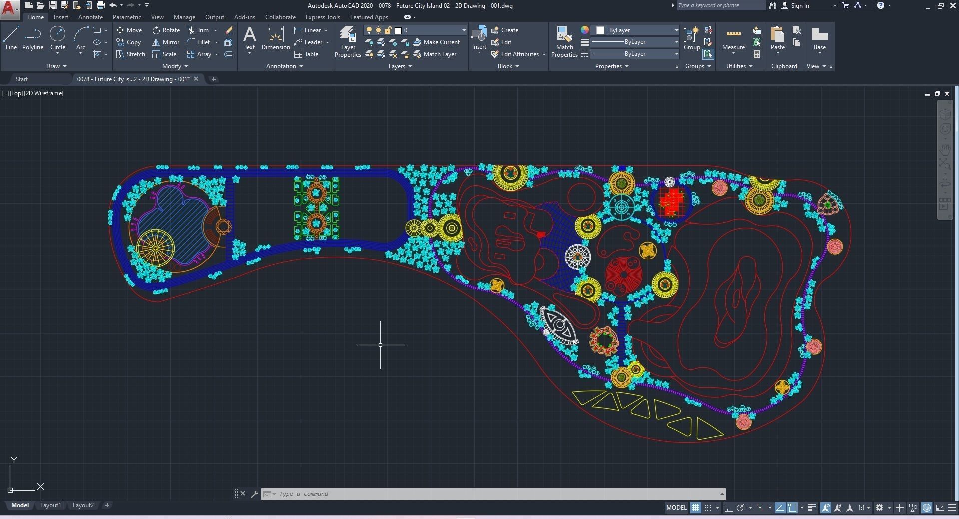 0078 - Future City Island 02 - 2D Drawing - 3D Files 3D model_43
